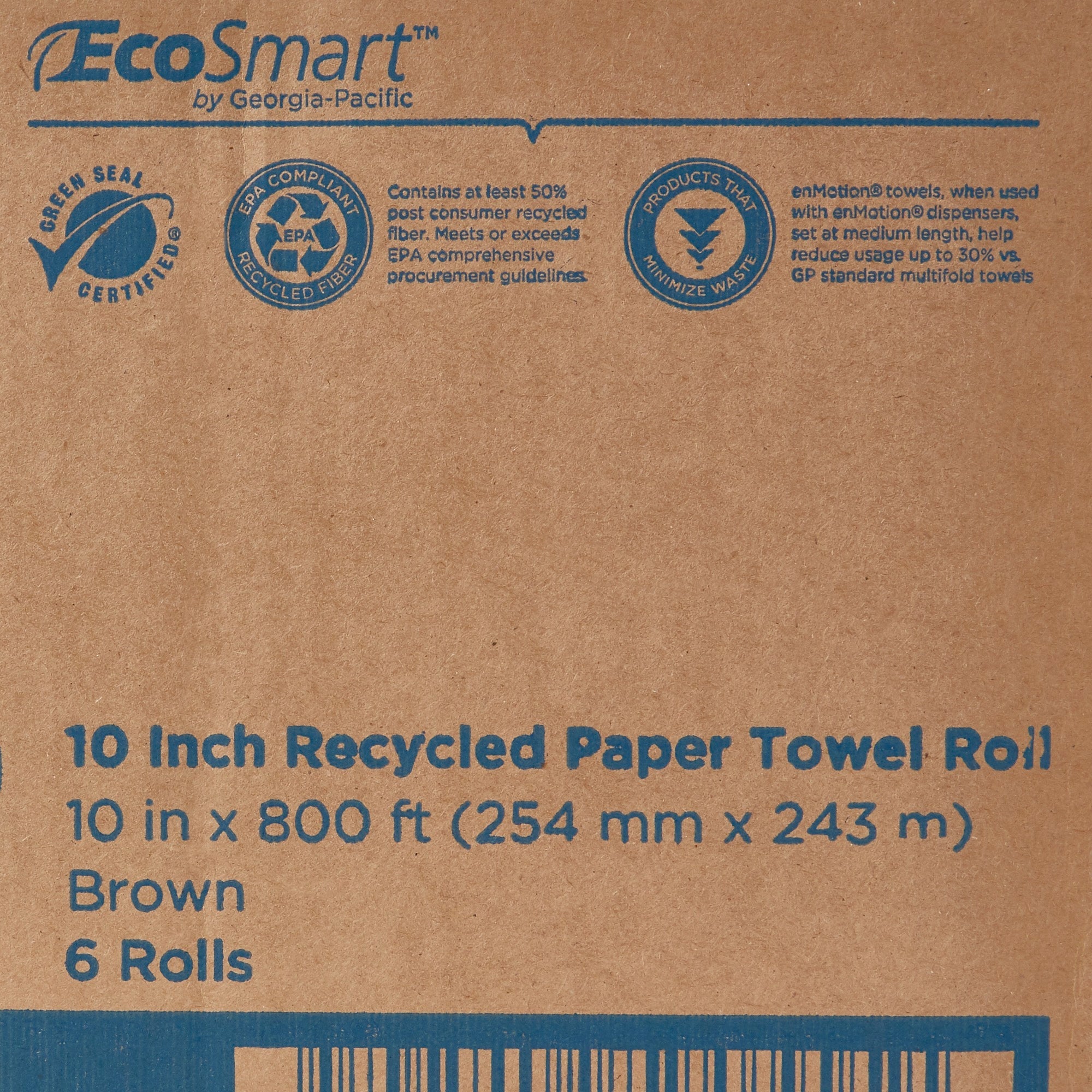 enMotion® Touchless Brown Paper Towel, 10 Inch x 800 Foot 89480