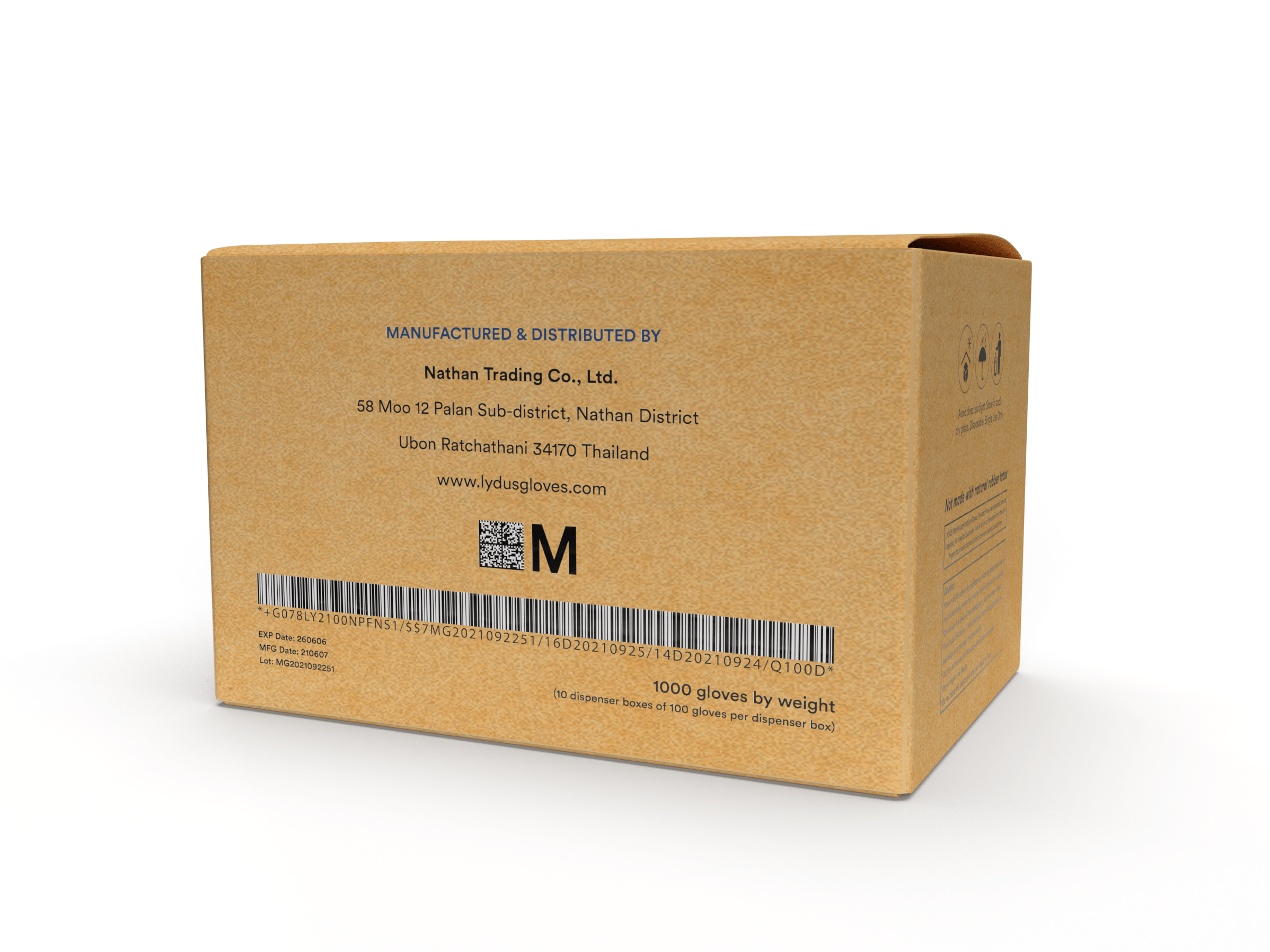 Lydus 5mil Blue Nitrile Examination Disposable Gloves (LBN5), Case of 1000 Wholesale, 5mil (ASTM D6319, FDA 510k)